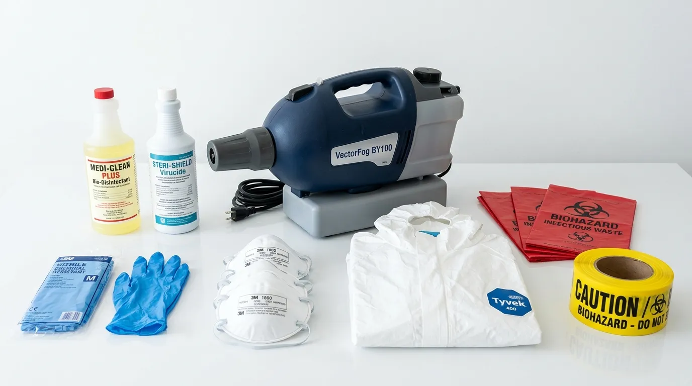 Professional biohazard remediation crew working in Salem